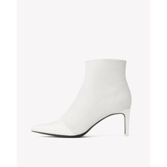 Rag & Bone Beha White Suede Leather Stiletto Ankle Boot Size 9 (39) - Picture 1 of 15